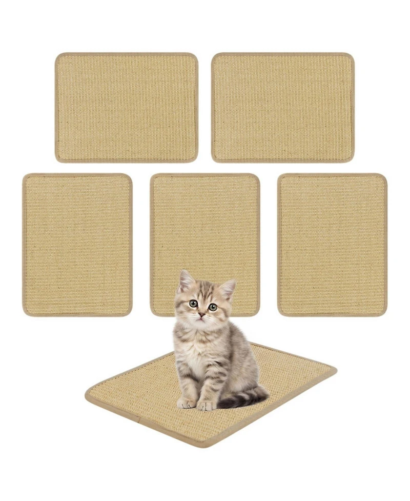 Hongge Horizontal Sisal Cat Scratching Mat Set of 6, 24 x 16 Inch