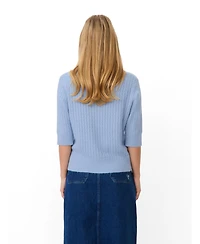 Masai Copenhagen Women's MaFynoria Short Sleeve Relaxed Knit Polo