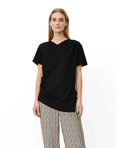 Masai Copenhagen Women's MaDorel V-Neck Short-Sleeve Draped T-Shirt