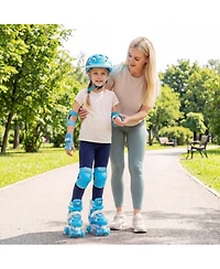 Hongge Kids Quad Roller Skates with Light-Up Wheels and Safety Straps