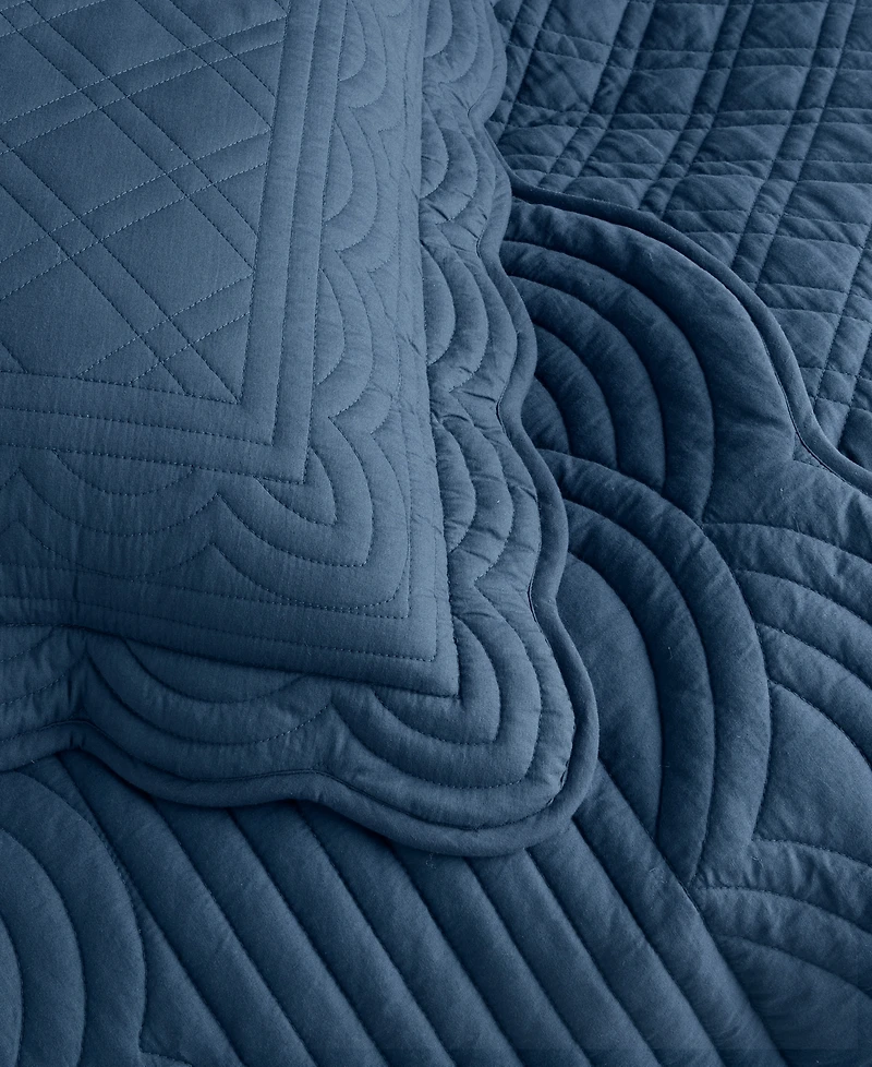 Charter Club Bailey Scallop Sham, Euro, Macy's Exclusive