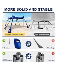 Aofar Beach Tent Sun Shelter Pop Up Sandbags Camping Fishing Picnic