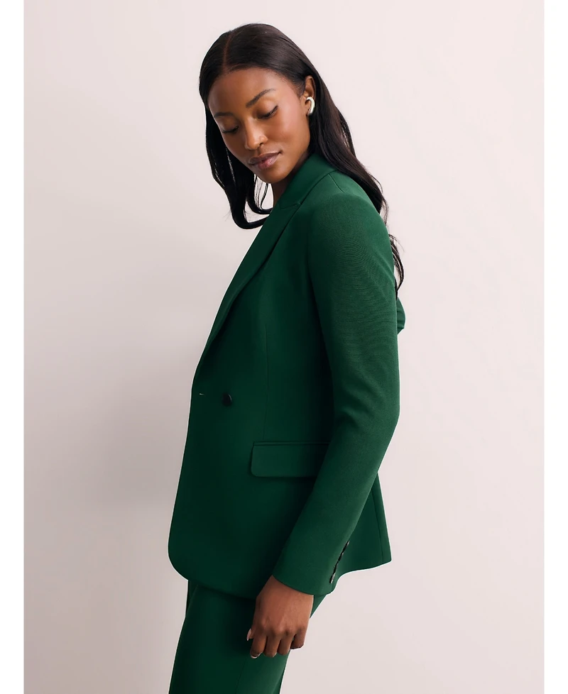 The Fold Women's Double-Breasted Tailored Blazer