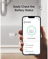 eufy Security Water and Freeze Sensor with Remote Alerts, IP65 Waterproof, 2-Year Battery Life, HomeBase Required