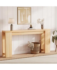 homfan 70.9" Farmhouse Narrow Console Table, Rustic Entryway Sofa Table for Living Room, Hallway