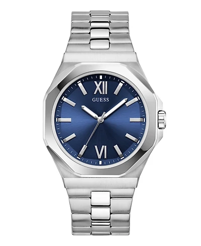 Guess Men's Quartz Silver-Tone Stainless Steel Watch 42mm