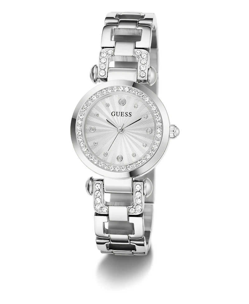 Guess Women's Quartz Silver-Tone Stainless Steel Watch 30mm