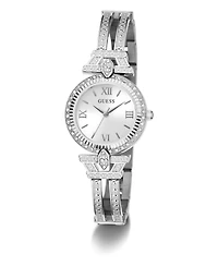 Guess Women's Quartz Silver-Tone Stainless Steel Watch 28mm