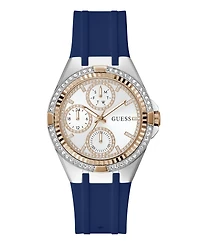 Guess Women's Quartz Blue Silicone Watch 39mm