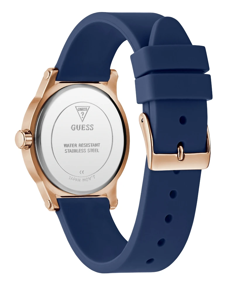 Guess Women's Quartz Blue Silicone Watch 36mm
