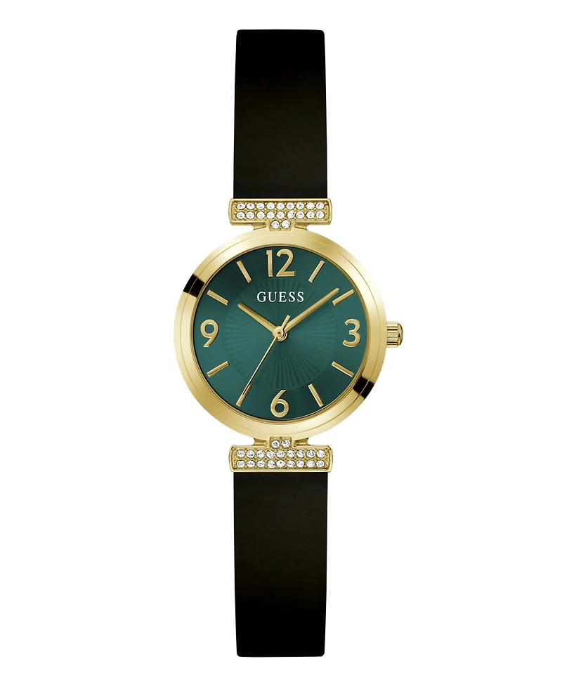Guess Women's Quartz Black Silicone Watch 28mm