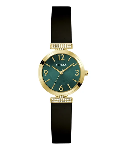 Guess Women's Quartz Black Silicone Watch 28mm