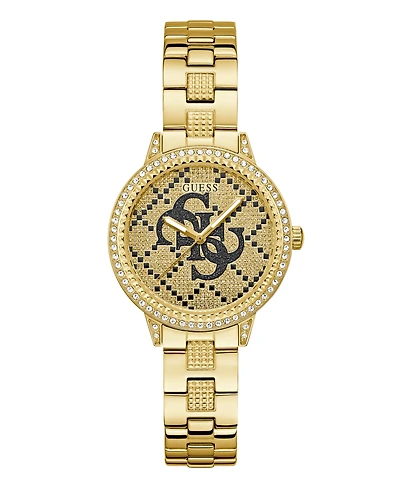 Guess Women's Quartz Gold-Tone Stainless Steel Watch 34mm