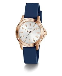 Guess Women's Quartz Blue Silicone Watch 35mm
