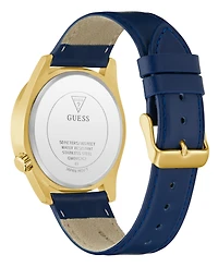 Guess Men's Blue Genuine Leather Watch 42mm