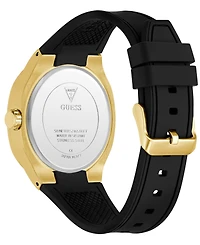 Guess Men's Quartz Black Silicone Watch 42mm