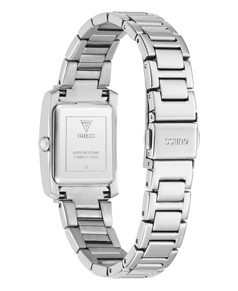 Guess Women's Quartz Silver-Tone Stainless Steel Watch 24mm x 23mm