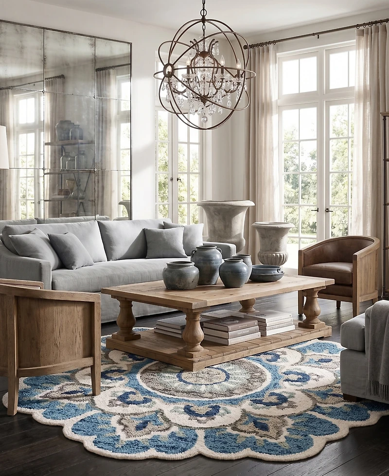 Lr Home Radiance Rdc-094 4' x 4' Round Area Rug