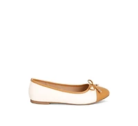 London Rag Womens Natania Two Tone Ballet Flats