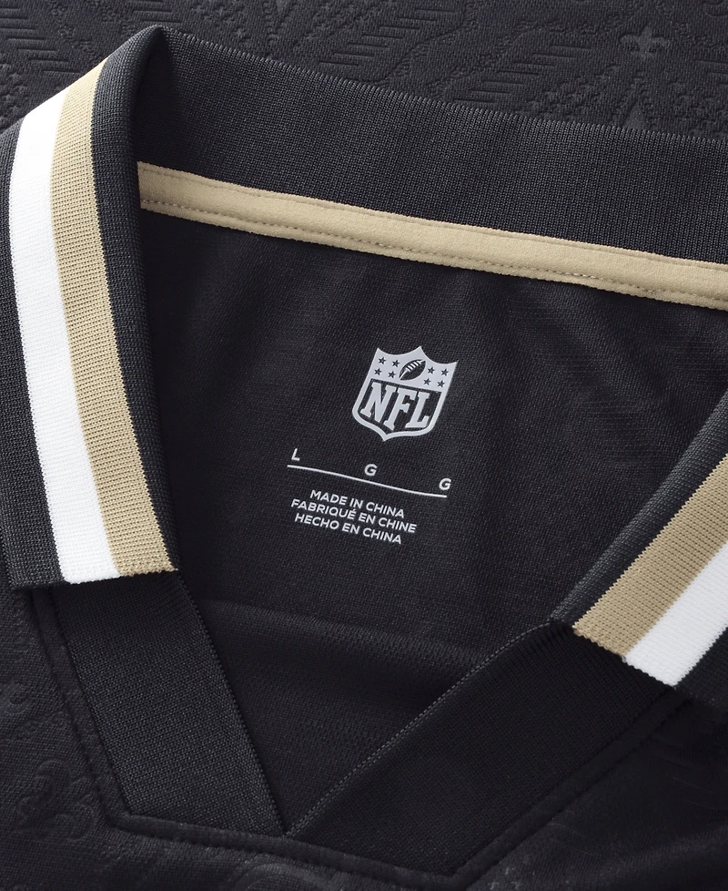 Fanatics Big Boys and Girls Black New Orleans Saints Football x Collared Fan Top
