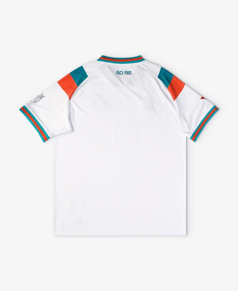 Fanatics Big Boys and Girls White Miami Dolphins Football x Football V-Neck Fan Top