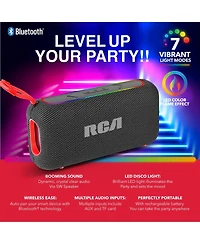 Rca Beat-44 10W Dual-Woofer Music-Reactive Rgb Lighting Wireless Speaker
