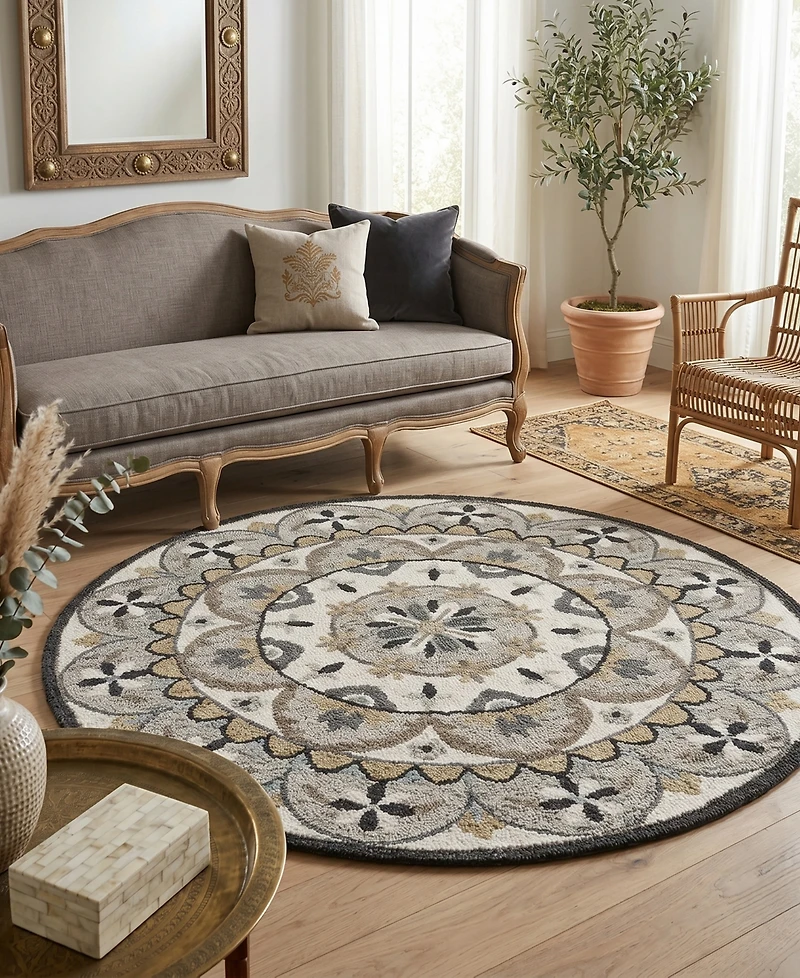 Lr Home Radiance Rdc-100 6' x 6' Round Area Rug