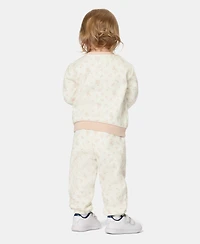 Calvin Klein Baby Girls' Printed Sweatshirt and Jogger Pants, 2-Piece Set