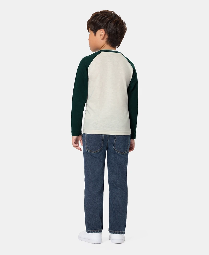Kids Headquarters Toddler Boys' 2T-5T Long-Sleeve Top and Pants, 2-Piece Set