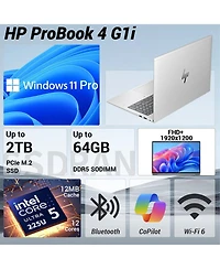 Hp ProBook 4 16" Fhd Business Laptop, Intel Core Ultra 5 225U, Intel Graphics, 16GB DDR5, 512GB Ssd, Wi-Fi 6, Win11 Pro