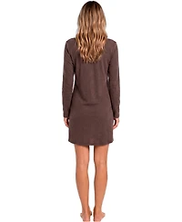Roudelain Women's Brushed Pointelle Long-Sleeve Sleep Shirt