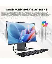 Lenovo ThinkCentre 23.8 Inch Fhd Business All in One, Amd Ryzen 5, Amd Radeon Graphics, 32GB DDR5, 2TB Ssd, Wi-Fi 6, Win11 Pro