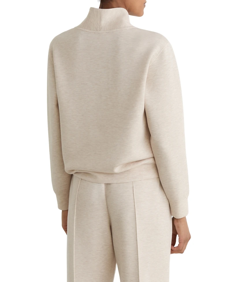 Reiss Women's Annabel Premium Interlock Shawl-Neck Sweatshirt