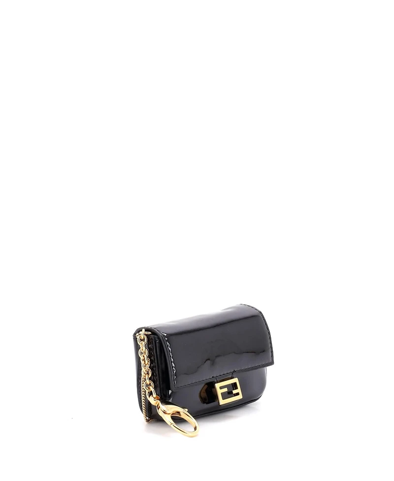Pre-Owned Fendi Nano Chain Baguette Charm Bag Patent