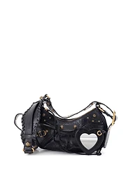 Pre-Owned Balenciaga Xs Le Cagole Giant Studs Shoulder Bag Embossed Leather