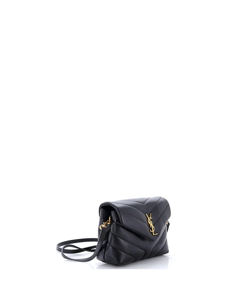 Pre-Owned Saint Laurent Toy Loulou Shoulder Bag Matelasse Chevron Leather