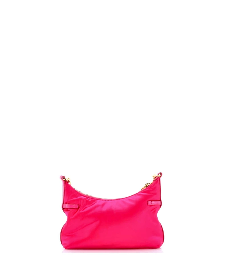 Pre-Owned Givenchy Mini Voyou Party Shoulder Bag Satin with Leather