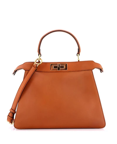 Pre-Owned Fendi Medium Peekaboo ISeeU Bag Leather