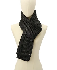 kate spade new york Women's Metallic Cable Knit Scarf