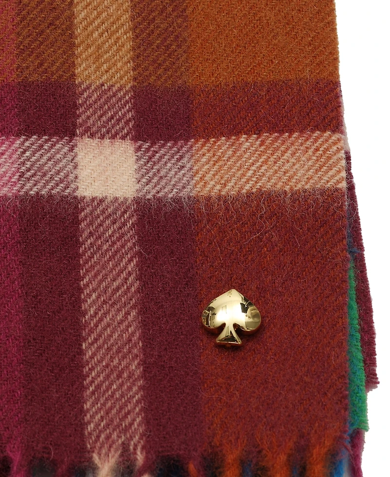 kate spade new york Women's Plaid Mix Yarn-Dyed Scarf