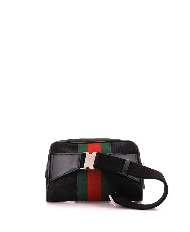 Pre-Owned Gucci Slim Web Belt Bag Canvas