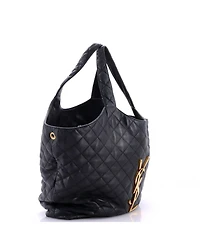 Pre-Owned Saint Laurent Maxi Icare Shopping Tote Quilted Leather