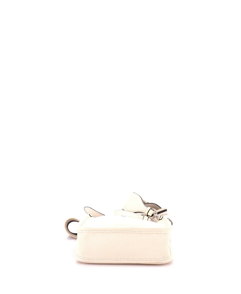Pre-Owned Prada Mini Logo Strap Crossbody Bag Vitello Daino