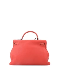 Pre-Owned Hermes Kelly 35 Handbag Orange Togo with Palladium Hardware