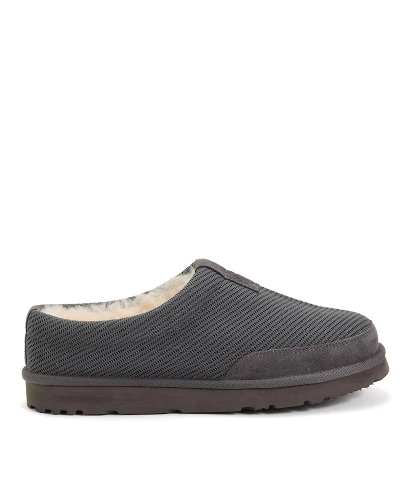 Dearfoams Men's Fireside by Grafton Sport Knit Water Repellent Twill Clog Slippers