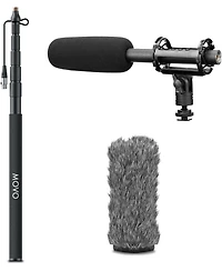 Movo Boomp-sgmic Shotgun Microphone and Boom Pole Kit for Xlr Recording