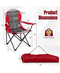 Hongge Padded Folding Camping Chair Set for Outdoor Gatherings