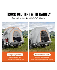 Hongge Double Layer Pickup Truck Bed Tent for 6.4 to 6.7 feet Beds