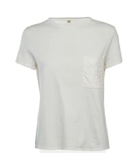 Pre-Owned HERMES Women's Embroidered Jersey T-Shirt