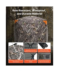 Hongge 270 Degree See Through Ground Hunting Blind for 2 to 3 People